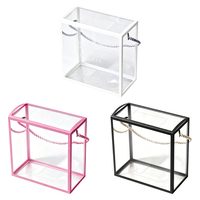 Boîtes cadeaux transparentes portables en PVC avec poignée pour bonbons, pain, gelée, cadeaux de fête - Sacs en plastique transparents et emballages de mariage