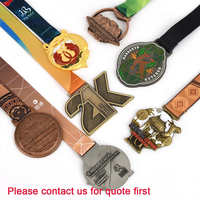 Médaille de marathon personnalisée en alliage de zinc, souvenir pour événement de course