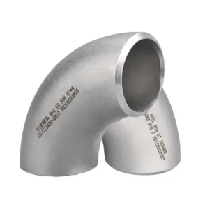 DN15 1/2'' SCH40 80 Butt Weld ASME Seamless Stainless Steel 304 Grade Bend 90 degree Elbow