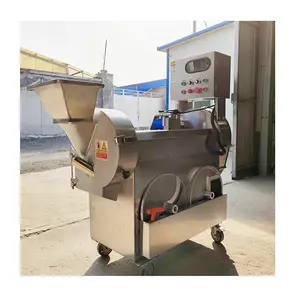 Industrial Cassava Slicer Machine Cucumber Beets Potato Carrot Cube Banana Chips Fruit Pineapple French Fries Cutting Machine