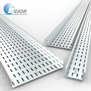 Channel Type Cable Trays & Accessories SS316L with perforated Bottom length 3m