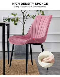 <span class=keywords><strong>Sedie</strong></span> da <span class=keywords><strong>Cucina</strong></span> Nordiche Moderne di Lusso, Bestseller per Appartamenti, in Velluto <span class=keywords><strong>Rosa</strong></span> con Altezza Regolabile e Gambe in Metallo - Product Image 3