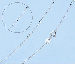 Top bán buôn 925 Sterling Silver bạc 18K mạ vàng phụ nữ mỏng cáp phẳng hộp Chuỗi vòng cổ trang sức cho Mặt dây chuyền - Product Image 2