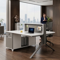 Bureau de direction en bois massif de haute qualité 2026, bureau de direction moderne en MDF, table de travail pour 2 personnes