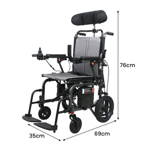 Kursi Roda Elektrik Lipat yang Dapat Disesuaikan dengan Jok Jala Bernapas, Sandaran Tangan Dapat Dilipat, Motor 180W, Mode Ganda, Pabrik OEM - Product Image 3