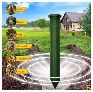 Электрический отпугиватель змей, кроликов, сусликов, белок, оленей и других грызунов для сада и газона, на батарейках, из АБС-пластика, экологичный, ультразвуковой - Product Image 4