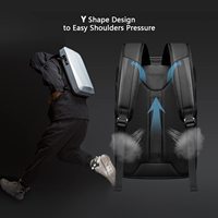 Mochila para ordenador con carcasa dura de plástico de Material duradero resistente al agua para hombre de negocios antirrobo con bloqueo TSA, mochila para portátil Usb