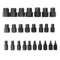 Kit de 25 outils multifonctionnels de style britannique pour l'extraction de vis cassées, avec douilles et boîte à outils manuelle combinée, en coffret rigide