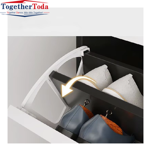 Magnifique meuble à chaussures en bois au design élégant avec tiroir de rangement pour des entrées bien organisées et une décoration intérieure rehaussée - Product Image 4