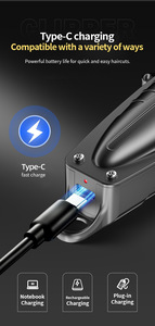 Cortadora de Pelo Profesional Inalámbrica Recargable de Metal con Cuchilla en T de Precisión, para Hombres y Barberos, con Carga Rápida Tipo C - Product Image 3