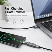 Adaptador Portátil Directo de Fábrica, Acoplador Extensor Tipo C Hembra-Hembra con Carcasa de Aluminio para Carga y Transferencia de Datos de Portátiles y Móviles