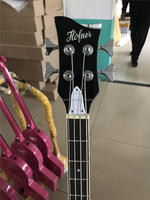 Guitare Basse Électrique Grote Haute Qualité Érable Flammé, Forme Violon pour Gaucher, Guitares Électriques
