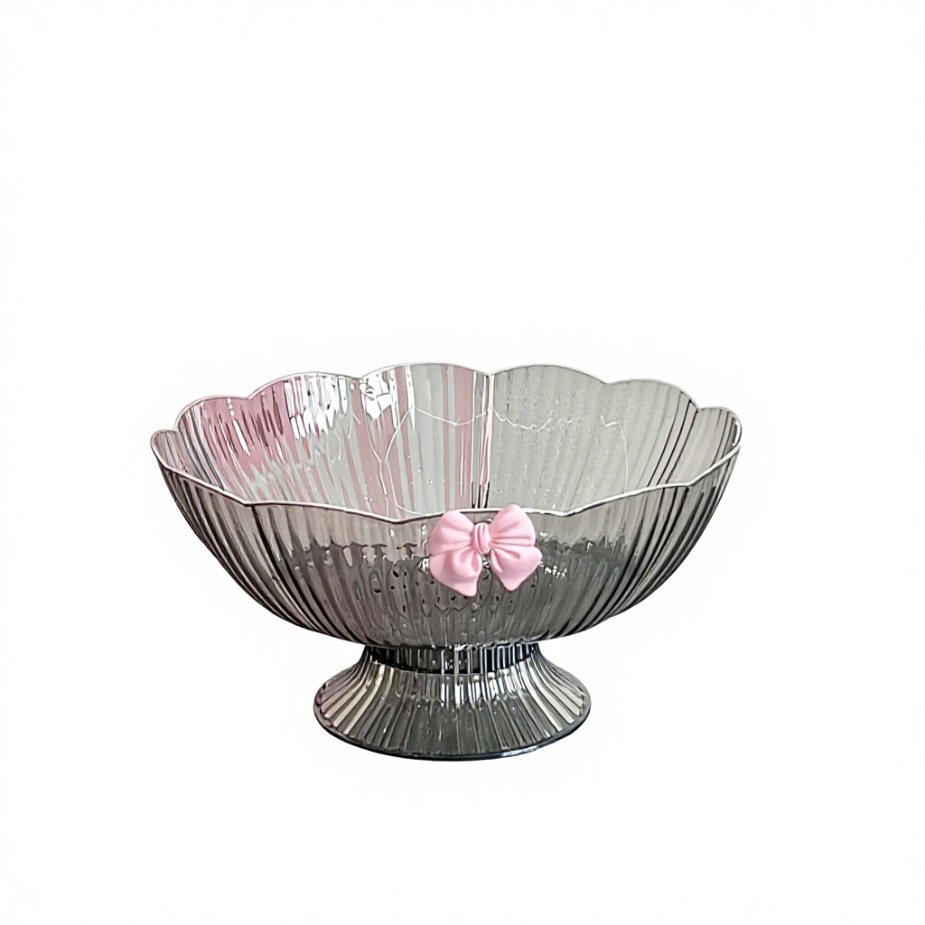 transparent gray- with bow tie