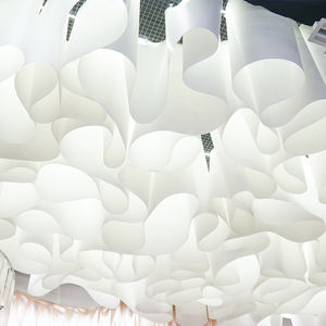 Decoraciones de Techo Rectangulares Modernas de Papel Texturizado Francés Martina, Color Beige Elástico, para Bodas - Product Image 2