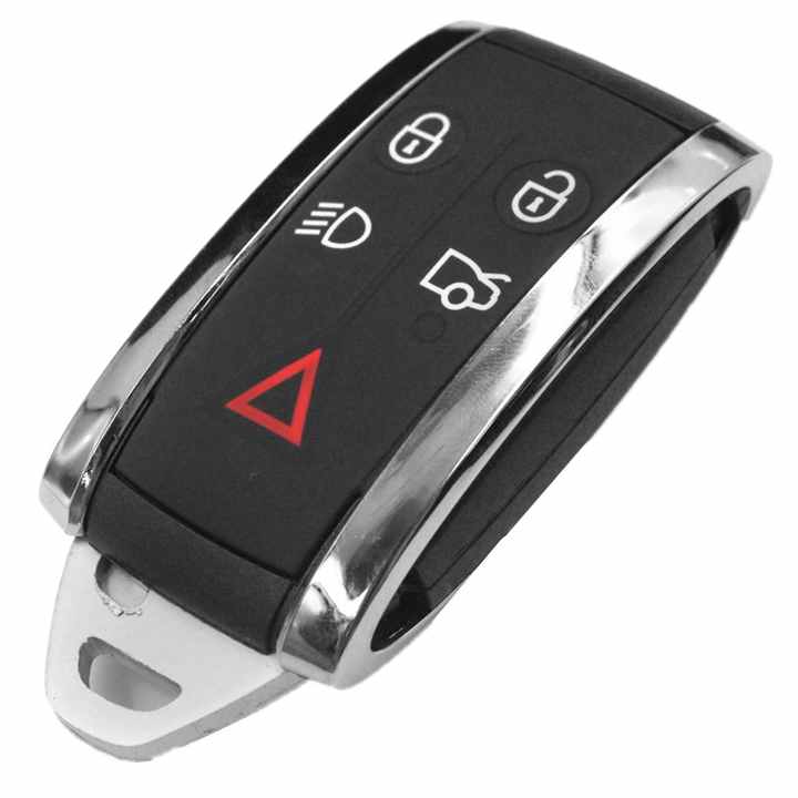 Telecomando Chiave 5 Pulsanti Di Ricambio Per Jaguar XF XK XK8 XFR (2006-2014) - FCCID KR55WK49244, 433MHz, Chip ID46 - 3