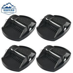 Rv Stabilizer Leg Support Pad Black <b>Plastic</b> Leveling <b>Block</b> For Rv Camping - Product Image 1