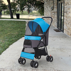 Passeggino per Cani Pieghevole di Lusso Leggero a 4 Ruote in Acciaio, Nuova Tendenza Moda 2025 per Viaggi all'Aperto - Product Image 3