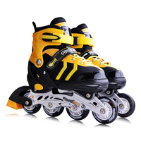 Patins à roulettes moins chers Patins à roues alignées en PVC avec roues en caoutchouc Chaussures de patinage à roulettes