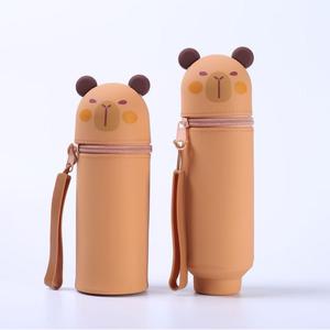 Support de stylo en silicone imperméable en forme de panda mignon, design pingouin et ours Kawaii pour l'organisation du bureau des enfants - Product Image 5