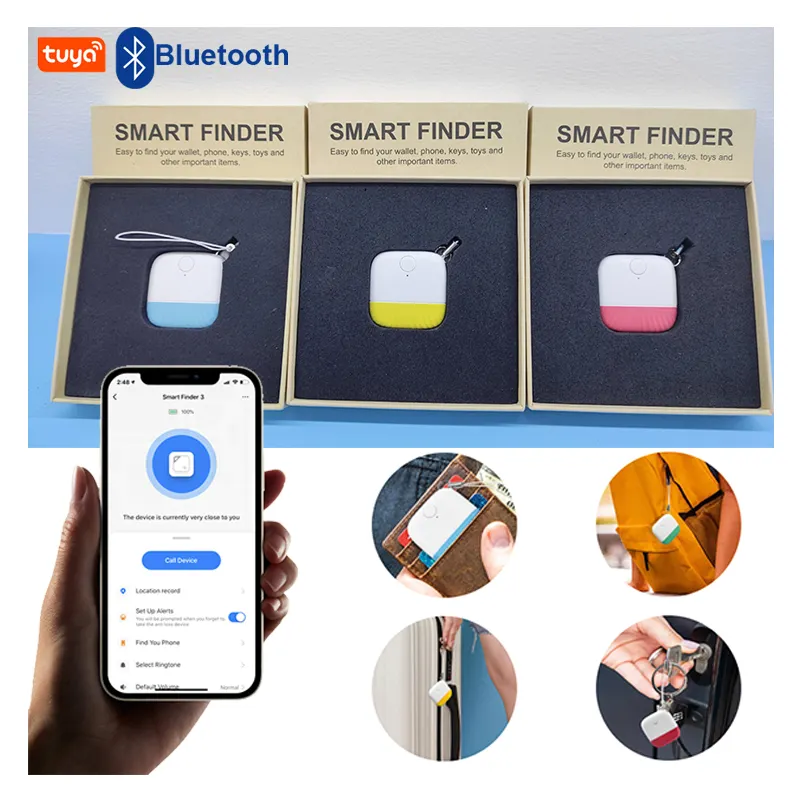 Werbe geschenke Mini Fashion Tuya Smart Air Tag Tracker Sensor Drahtloser Anti-Lost Alarm Locator Pfeife Schlüssel bund Schlüssel finder