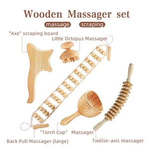 K Wood Rouleau de <span class=keywords><strong>massage</strong></span> du dos Corde Thérapie du bois Outils d'<span class=keywords><strong>auto</strong></span>-<span class=keywords><strong>massage</strong></span> Dos Cou Jambe Soulagement de la douleur Facile à utiliser pour réduire la cellulite - Product Image 3