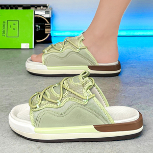 <span class=keywords><strong>Sandalias</strong></span> <span class=keywords><strong>de</strong></span> <span class=keywords><strong>Hombre</strong></span> con Diseño Geométrico, Tejidas, Antideslizantes, con Doble <span class=keywords><strong>Hebilla</strong></span> Ajustable, Plataforma, Casuales, para Caminar, en Oferta - Product Image 5