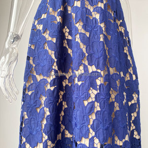 All'ingrosso di fascia alta abbigliamento Premium OEM/ODM fabbrica boutique di lusso Broderie ricamato a schiena bassa elegante abito personalizzato donna - Product Image 4