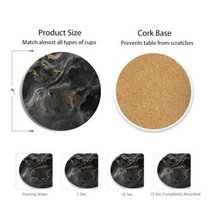 Juego <span class=keywords><strong>de</strong></span> 6 Posavasos Abstractos <span class=keywords><strong>de</strong></span> Mármol Negro con Soporte, Posavasos <span class=keywords><strong>de</strong></span> Cerámica con Base <span class=keywords><strong>de</strong></span> <span class=keywords><strong>Corcho</strong></span> <span class=keywords><strong>para</strong></span> Protección <span class=keywords><strong>de</strong></span> <span class=keywords><strong>Mesa</strong></span>, Regalos <span class=keywords><strong>de</strong></span> Inauguración <span class=keywords><strong>de</strong></span> Casa - Product Image 5