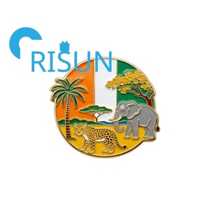 Broche aimantée personnalisée Côte d'Ivoire, carte du drapeau de l'Afrique, souvenir de voyage, cadeau, épinglette, badge - Product Image 5