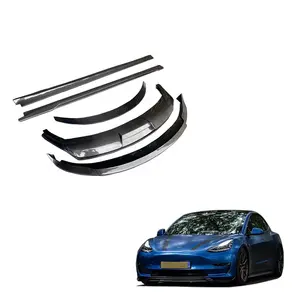 Carrosseriedelen Voorlip Achter Diffuser Spoiler Zijrok Carbon Fiber Art Style Bodykit Voor Tesla Model 3 Bodykits