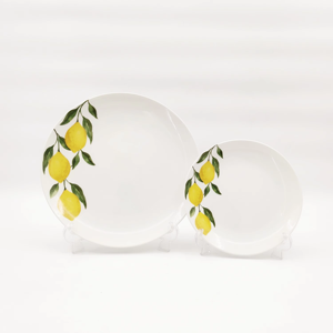 Lot <span class=keywords><strong>de</strong></span> 18 pièces <span class=keywords><strong>de</strong></span> vaisselle <span class=keywords><strong>en</strong></span> céramique motif citron frais pour <span class=keywords><strong>service</strong></span> <span class=keywords><strong>de</strong></span> <span class=keywords><strong>table</strong></span>, assiettes et bols pour 6 personnes, prix <span class=keywords><strong>de</strong></span> gros - Product Image 4
