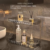 Panier de rangement mural pour salle de bain, organisateur de maquillage transparent, étagère de rangement en acrylique, support de rangement pour toilettes