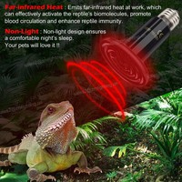 Bombilla de Calor de Cerámica para Reptiles, Emisor de Calor No Luminoso para la Noche, para Geckos, Dragones Barbudos y Tortugas, Venta al Por Mayor