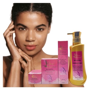 Ensemble de soins de la peau africaine hydratant éclaircissant <span class=keywords><strong>anti</strong></span>-<span class=keywords><strong>taches</strong></span> éliminant les imperfections et les <span class=keywords><strong>taches</strong></span> brunes purifiant avec glutathion OEM - Product Image 2