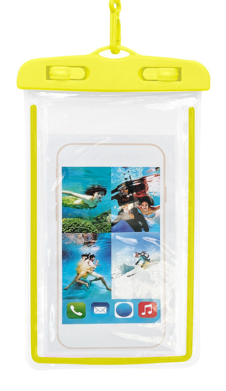 Bolsa impermeable fluorescente, amarilla.