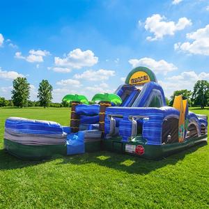 WINSUN Inflatable Obstacle Course for Competitive Games <b>Small</b> Obstacles <b>Slides</b> PVC CE Certified - Product Image 1