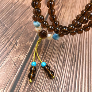 Ambre Couleur Musulman 108pcs perles de Verre Perles de Prière cristal tasbih <span class=keywords><strong>tasbeeh</strong></span> Pour Chapelet - Product Image 5