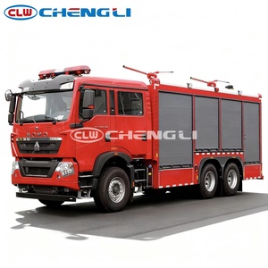 Camion de pompiers à poudre sèche haute performance et robuste HOWO 6T avec réservoir en acier au carbone pour les opérations de sauvetage incendie - Product Image 2