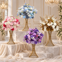 Boule de fleurs artificielles en soie (rose et marguerite) pour centre de table de mariage, décoration de table, cérémonie, fête, événement, scène, allée