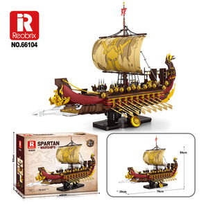 [Reobrix 66104 Nave de Guerra Espartana] Perla Negra, Modelo de Plástico ABS para Armar, Bloques de Construcción de Alta Dificultad - Product Image 3