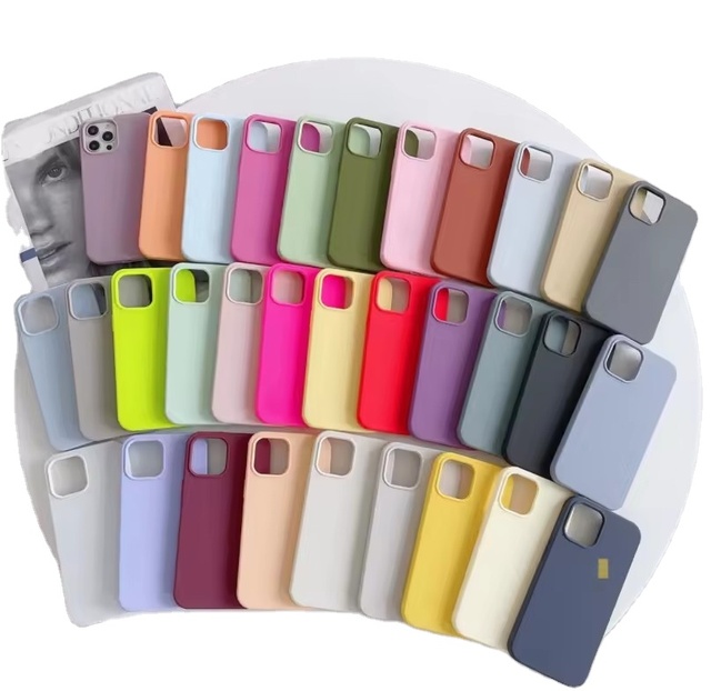Phone Case Silicone for iPhone 14 Pro Max Luxury Phone Cases for iPhone 15 13 12 Pro Max