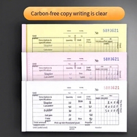 Carnet de reçus autocopiants 2/3 feuillets pour l'impression claire et lisse, idéal pour les commandes de livraison d'articles d'entrepôt et la gestion quotidienne des affaires.