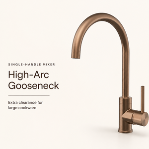 <span class=keywords><strong>Robinet</strong></span> de cuisine monocommande à bec haut, monotrou, en nickel brossé PVD, avec mélangeur col de cygne et aérateur, pour style ferme, hôtel, centre commercial, rotation 360 degrés - Product Image 3