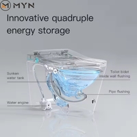 Style nord-américain fonctionnement automatique chasse d'eau salle de bain intelligente wc s piège toilettes sanitaires électrique toilette intelligente