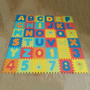 Honloy - Alfombra de espuma EVA suave para bebés, con letras del alfabeto, 30x30cm, 1.2cm de grosor, con logo personalizado impreso, precio de fábrica - Product Image 2