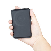 Hot Seller Fashion Magnetic Wallet Card Holder Mag and Safe Portefeuille en cuir PU Chargeur sans fil 3 en 1 Support de chargeur sans fil