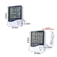 Higrómetro electrónico Digital LCD para el hogar, higrómetro electrónico inteligente para el hogar, reloj de estación meteorológica, termómetro para exteriores, HTC-2