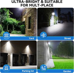 1Pack 10000LM Solar Street <b>Lights</b> 504 <b>LEDs</b> Outdoor Waterproof Dusk Dawn <b>Motion</b> <b>Sensor</b> Remote Control for Yard Fence Garden WADE- - Product Image 6