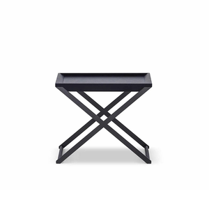 WBERT Table à thé moderne à plateau rectangulaire Style italien Table d'appoint de salon simple Table à manger en métal et bois - Product Image 1