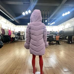 Manteau d'hiver imperméable tendance 2025 pour filles, col détachable, veste longue ample - Product Image 3